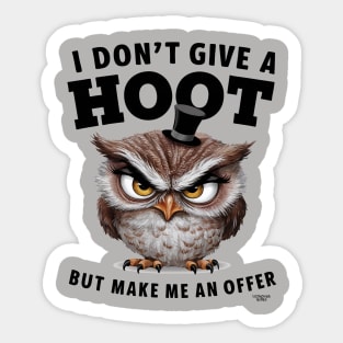 Don't give a hoot Sticker